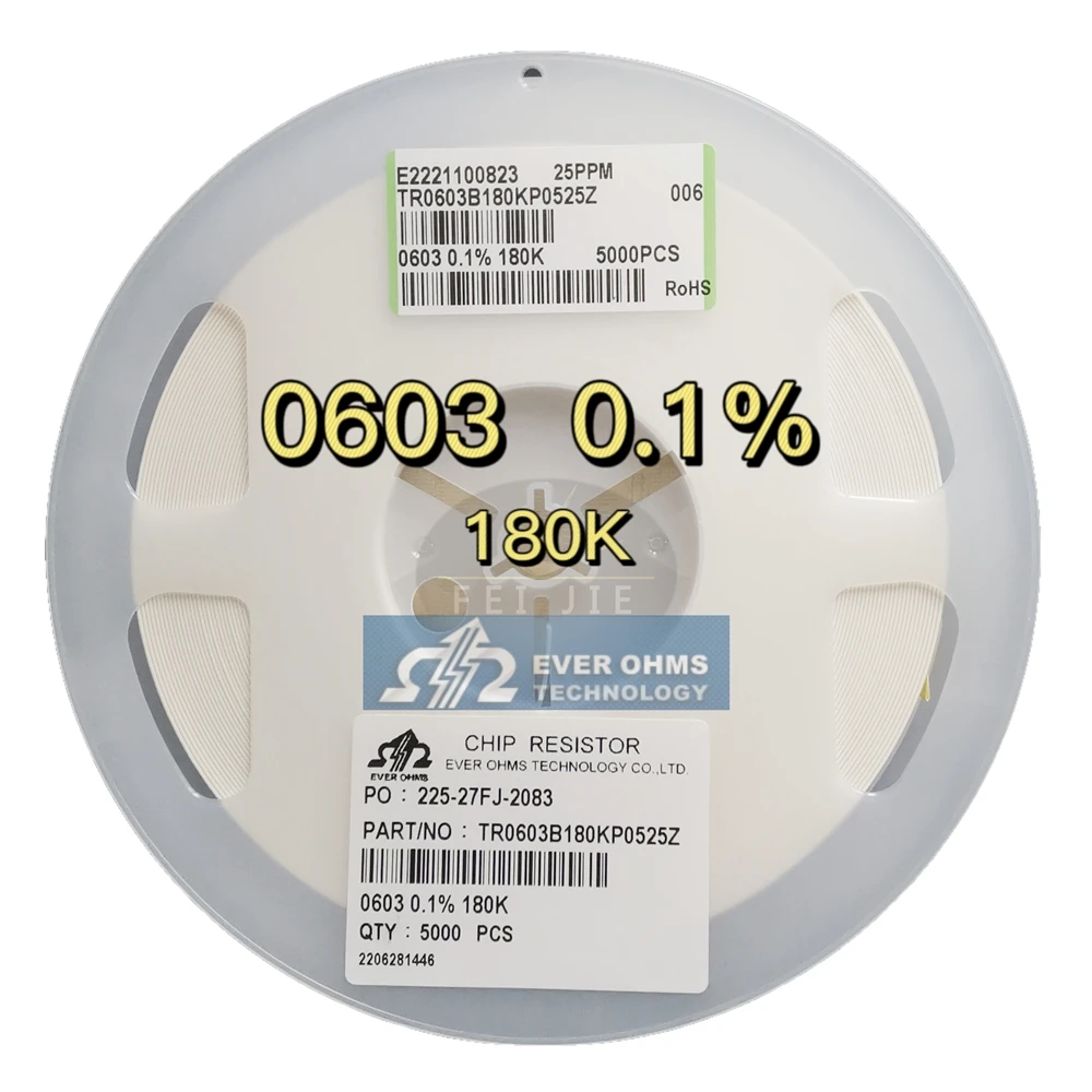 THIN FILM PRECISION RESISTOR0603-180K 0.1% 25PPMTR0603B180KP0525Z