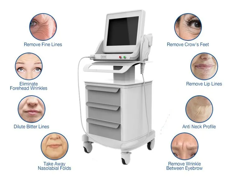  Professional Hifu Ultrasound Facial Beauty Machine for Anti-wrinkle Anti-aging Face