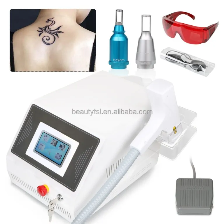 Professional touch screen Q switch nd yag laser shots Mini eraser tattoo removal