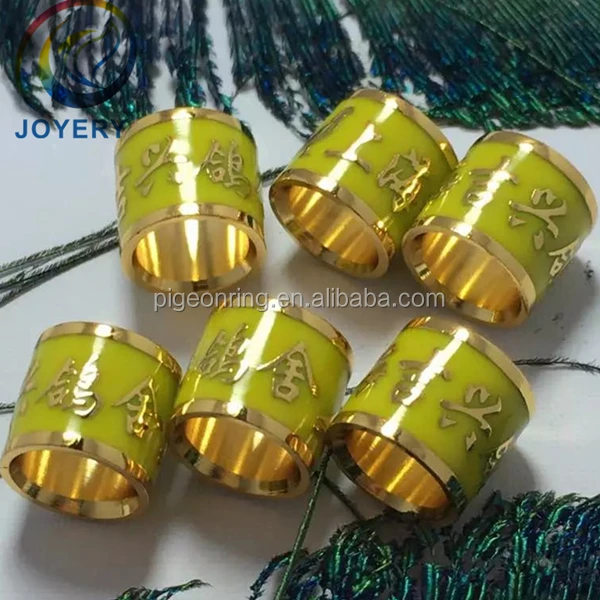 High quality Colour enamel Golden pigeon rings bird rings bird bands poultry leg band chicken ring