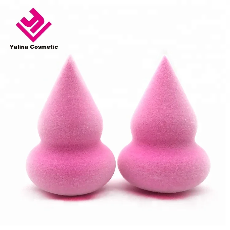 Private Label Dry And Wet Waterdrop Gourd Microfiber Cosmetic Makeup Sponge Velvet Latex-Free Makeup Blender For Foundation
