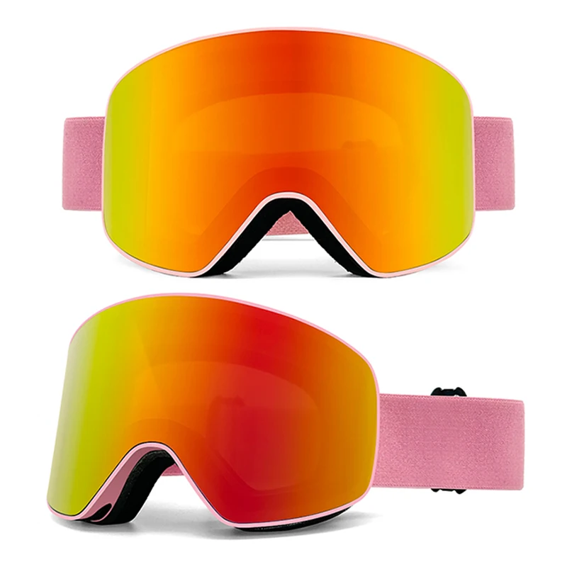 JSJM Adult Ski Goggles Cylindrical Double-Layer Anti-Fog Mountaineering Snow Goggles Outdoor Sports Glasses