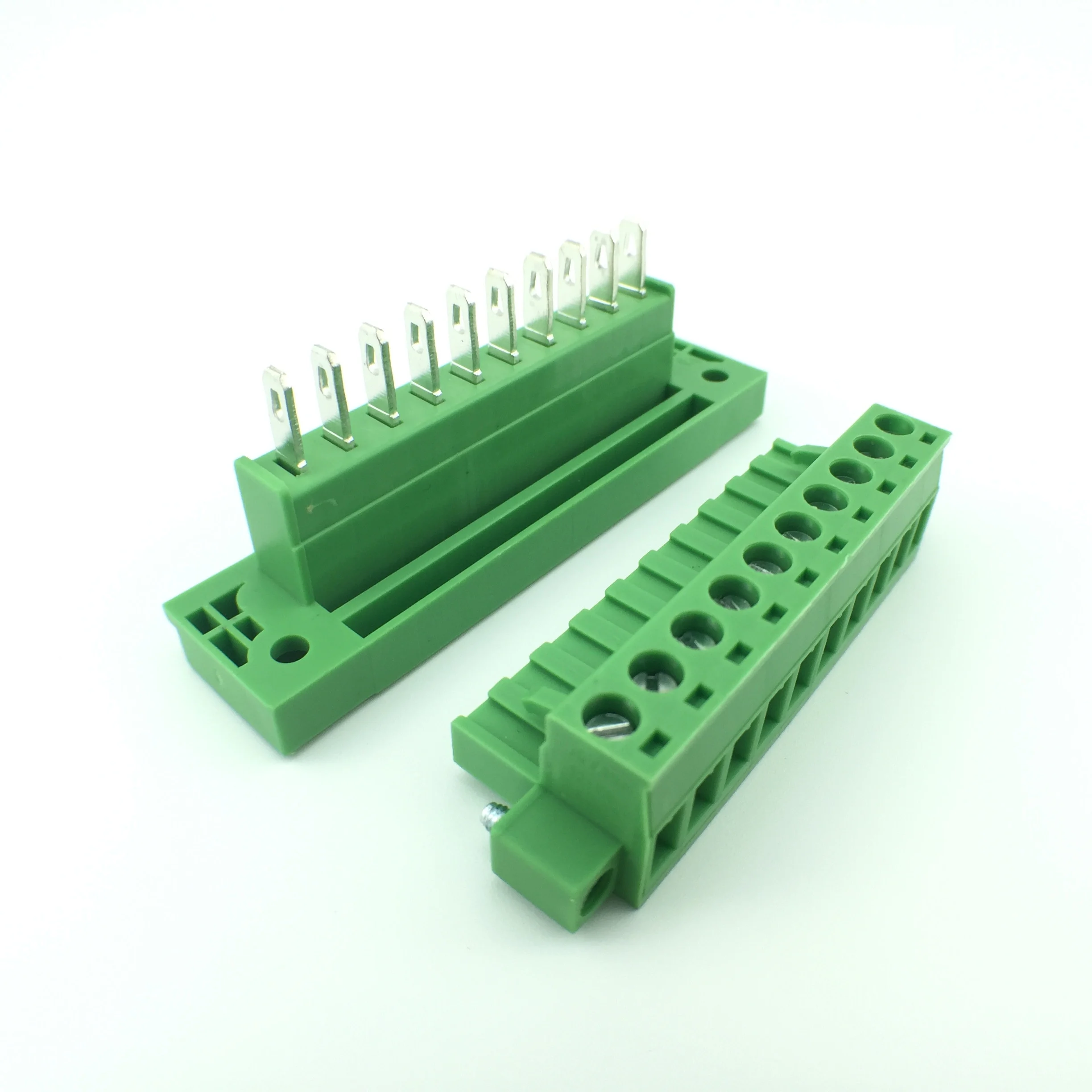 2edgwb2edgkm-5.08mm through wall plug in terminal block with fixed panel PCB welding connector