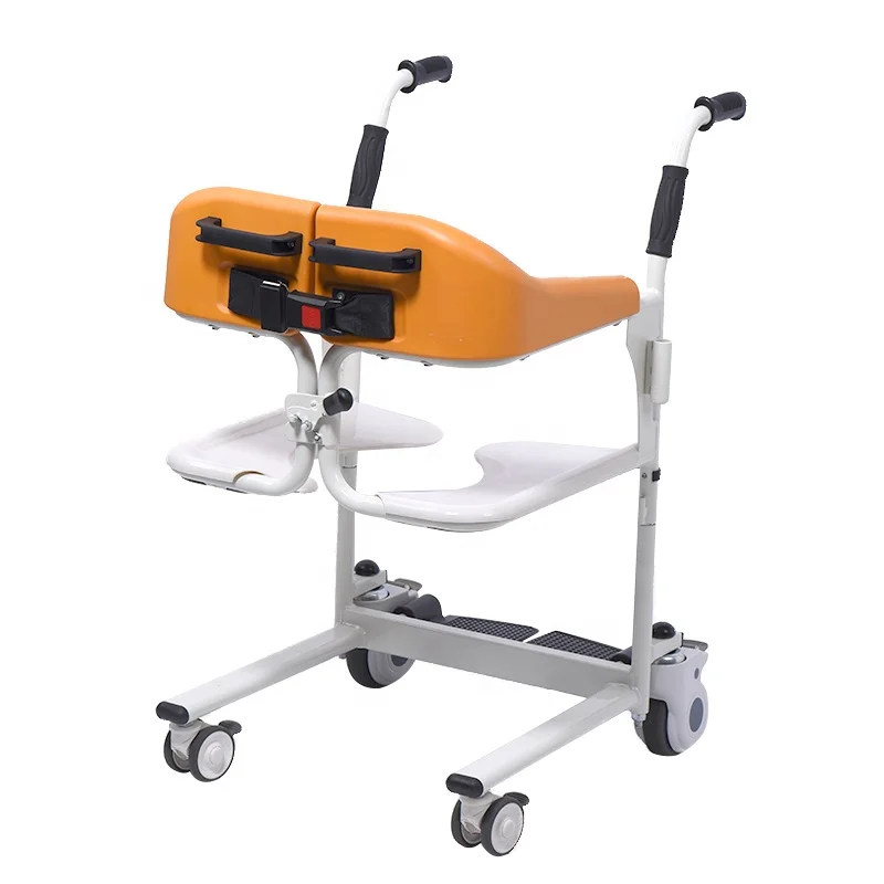 
2021 Unique ! Detachable wheelchair Patient transfer chair commode chair with wheel 