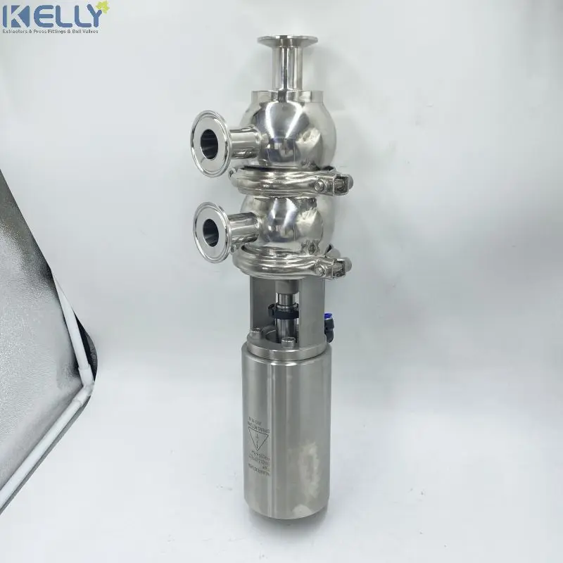2 way pneumatic flow control valve Anti-mixing stop valve Stainless steel 304/316L