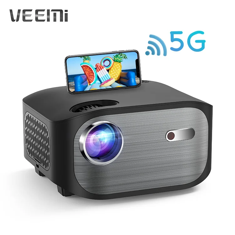 HD-проектор с Wi-Fi VEEMI T01 Amazon, лидер продаж, светодиодный мультимедийный проектор с зеркальным ЖК-дисплеем для телефона, видео 4K, домашний кинотеатр