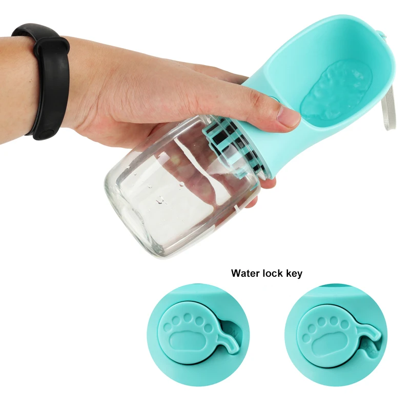 Online Best Selling 2 In 1 Travel Portable Dog Water Bottle Pet Walking Drinking Bottle
