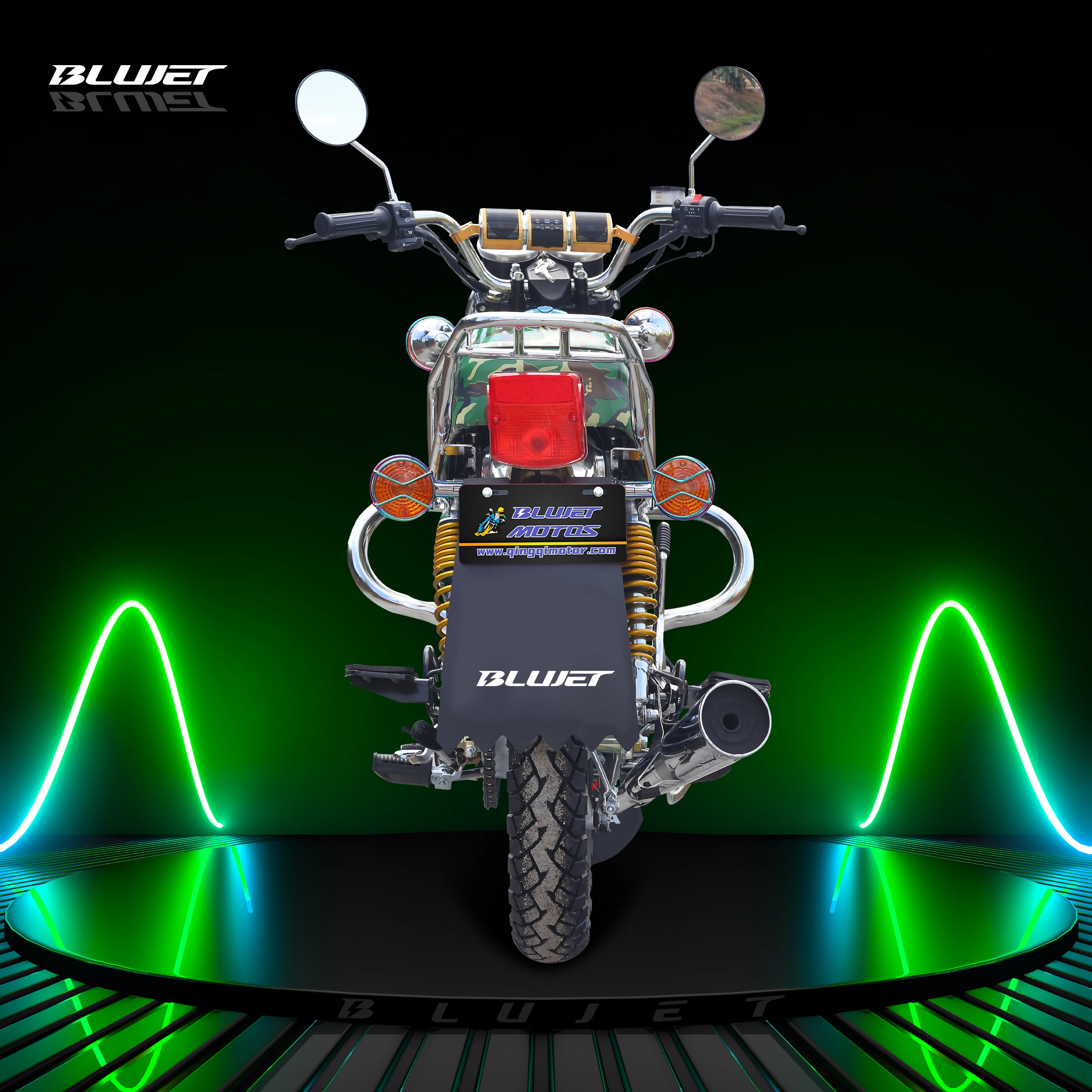 GN150  camo green  New 150cc street motorcycle push rod CG150 engine digital meter disc brake for Latin America market