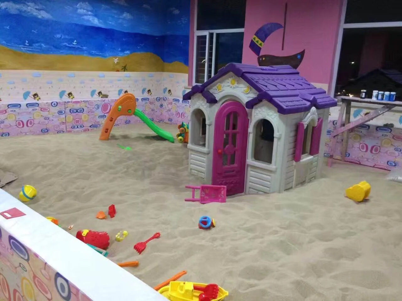 Hot Sale Colorful Pink Commercial Children Kids Games Indoor Playground Soft Equipment