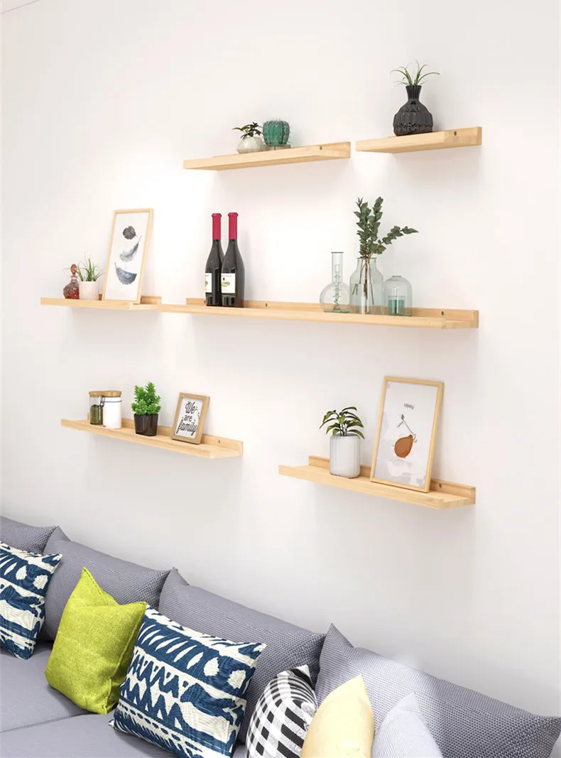 Лидер продаж, красивая утолщенная подвесная полка из массива дерева