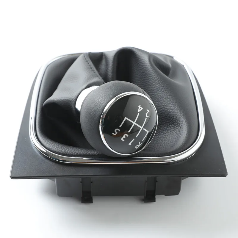 5 6 Speed black Stitch Leather gaitor boot frame Gear Shift control Knob for golf VI