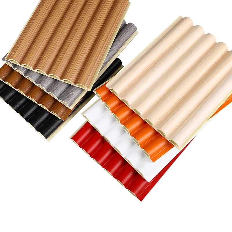 High quality easy to install China PVC Indoor Wall cladding high flame-retardant 100% Eco-friendly Fluted WPC Wall Panel