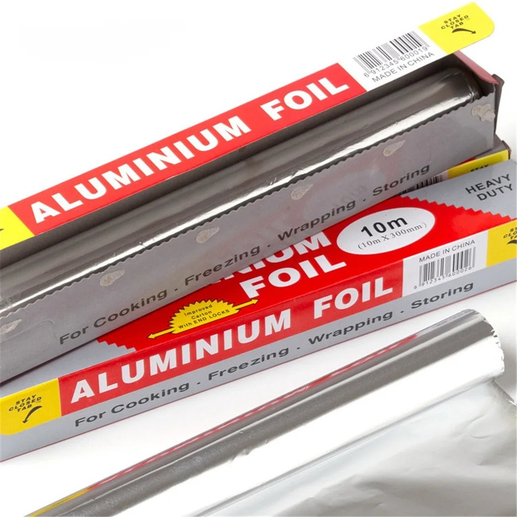 
Food grade household aluminum foil roll for food storage 30 cm catering aluminum foil for bake 