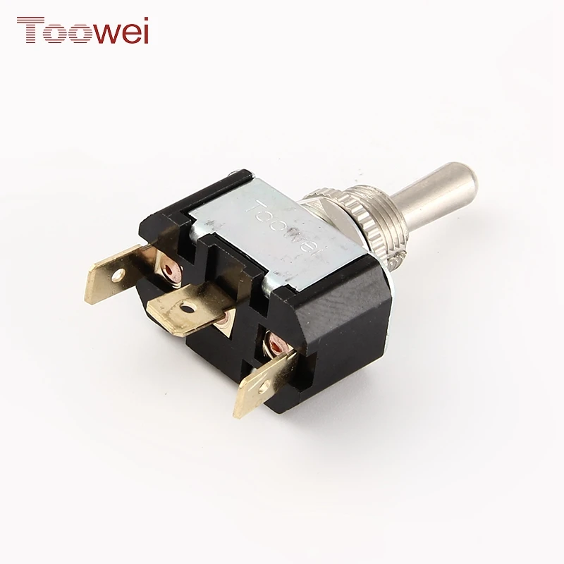 ON-ON Toggle Switch 10A 250VAC 15A 250VAC 3Position Single Pole Quick Connect Terminal Rocker Switch Toowei T6012T