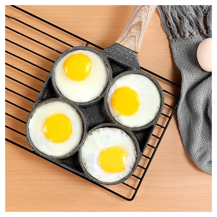 4-Cup Egg Frying Pan Non-Stick Frying Pans  Multipurpose Pancake Pan for Gas Stove and Induction Hob