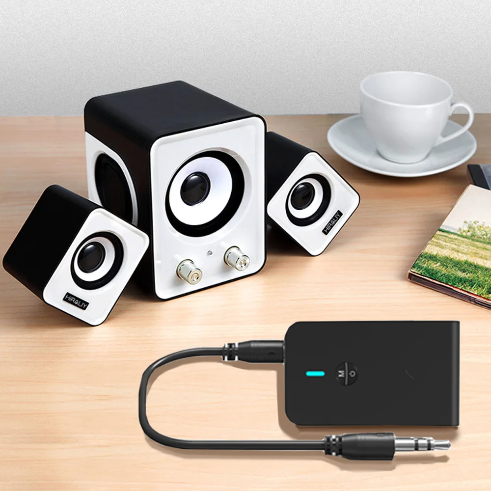 BT-6 5.0 Transmitter Receiver 2 In 1 Audio Wireless Adapter Low Latency for Car TV PC Speaker Headphone 3.5MM AuX