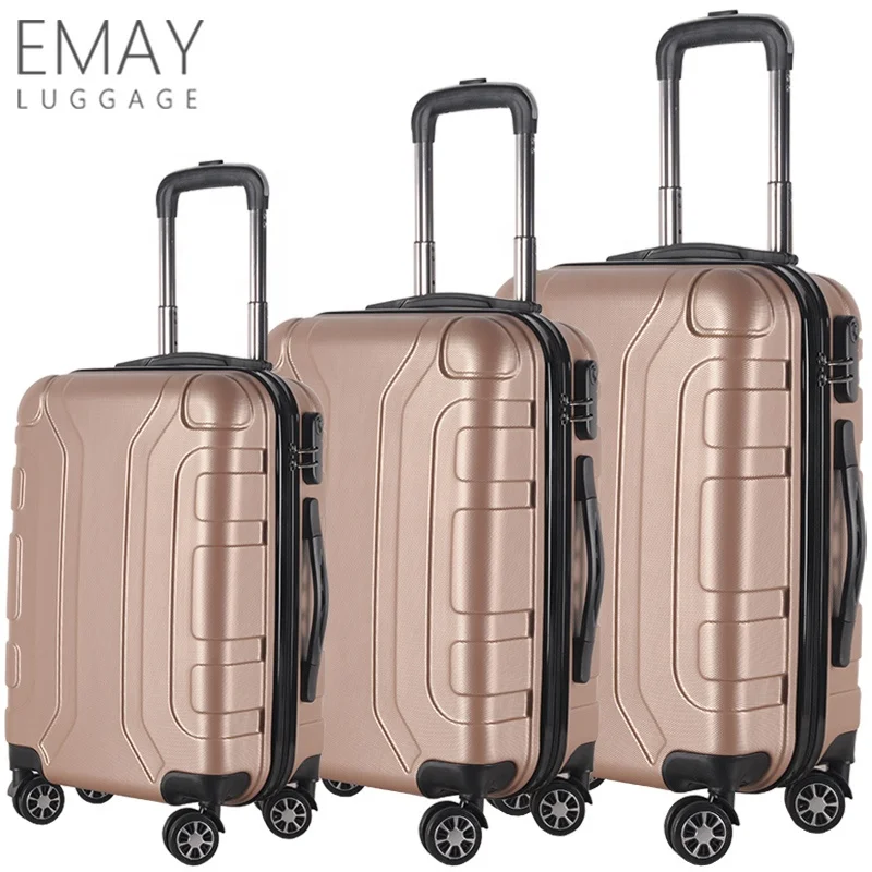 Factory Wholesale New Design ABS Suitcase Airplane Trolley Luggage Set