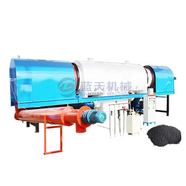 Rotary type olive pomace charcoal machine for making waste charcoal