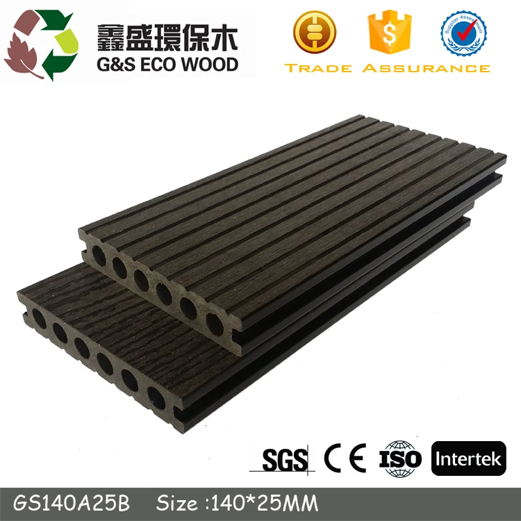Synthetic Yacht Marine Teak Decking Anti-uv Hollow Composite Decking