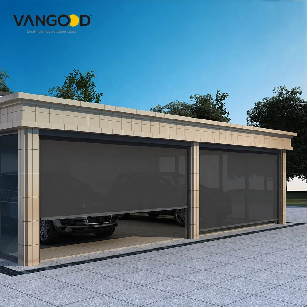3 In 1 Rain Window Shutters Exterior Balcony Privacy Screen Window System With Smart Motorized