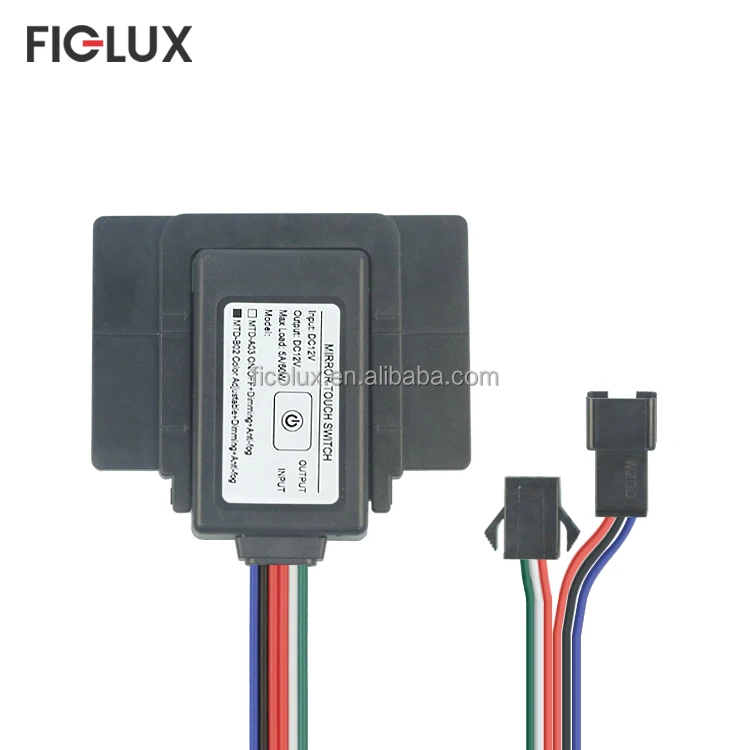 FICLUX 5A 60W ODM Capacitive mirror touch switch with defogging function for bathroom mirror