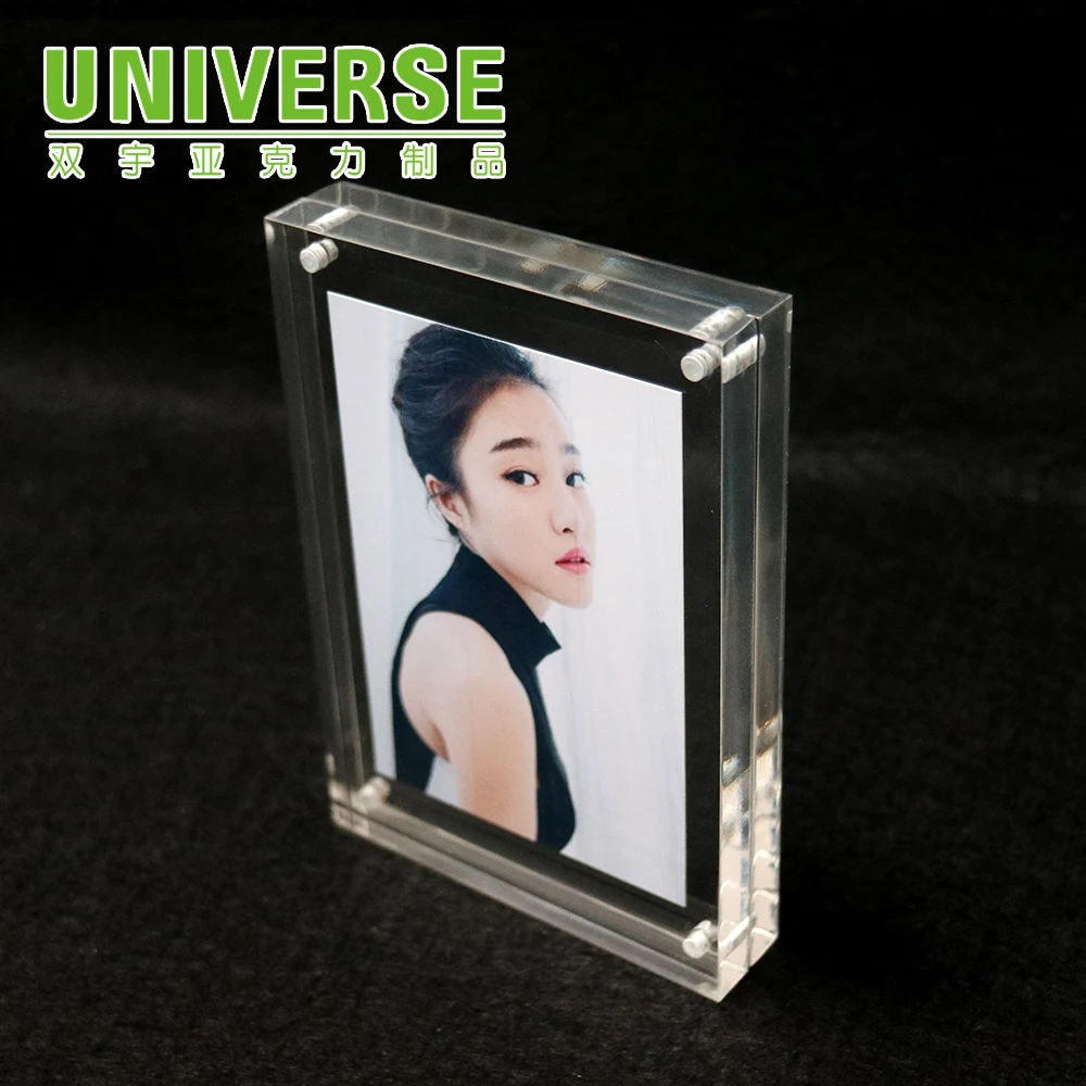 Уникальная Двойная Толстая прозрачная акриловая фоторамка UNIVERSE 7x5 дюймов с поддержкой
