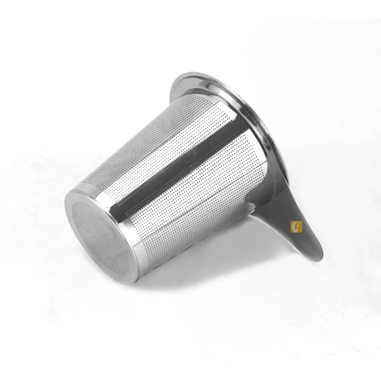Reusable 304 Stainless Steel Tea Infuser Basket Fine Mesh Tea Strainer Coffee Filters with  Handle lid