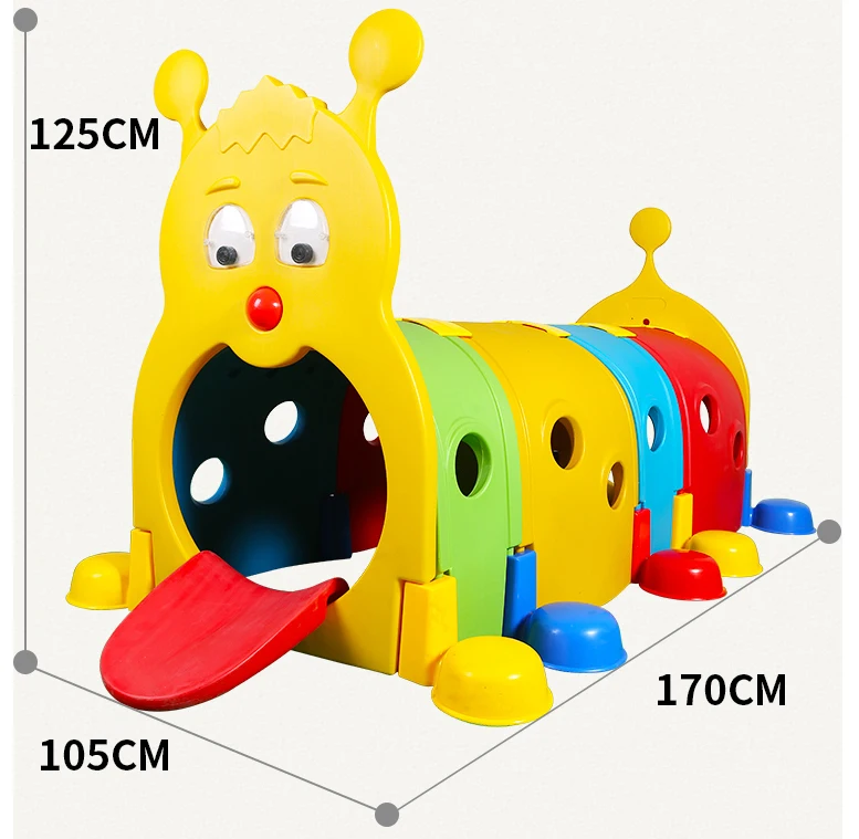 kids indoor playground equipment caterpillars crawling tunnel Elf tunnel kids outdoor play tunnel