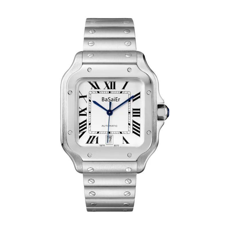 3A Quality Luxury Automatic Movement 904L Stainless Steel Sapphire Glass Waterproof 39.8mm Santons Watches