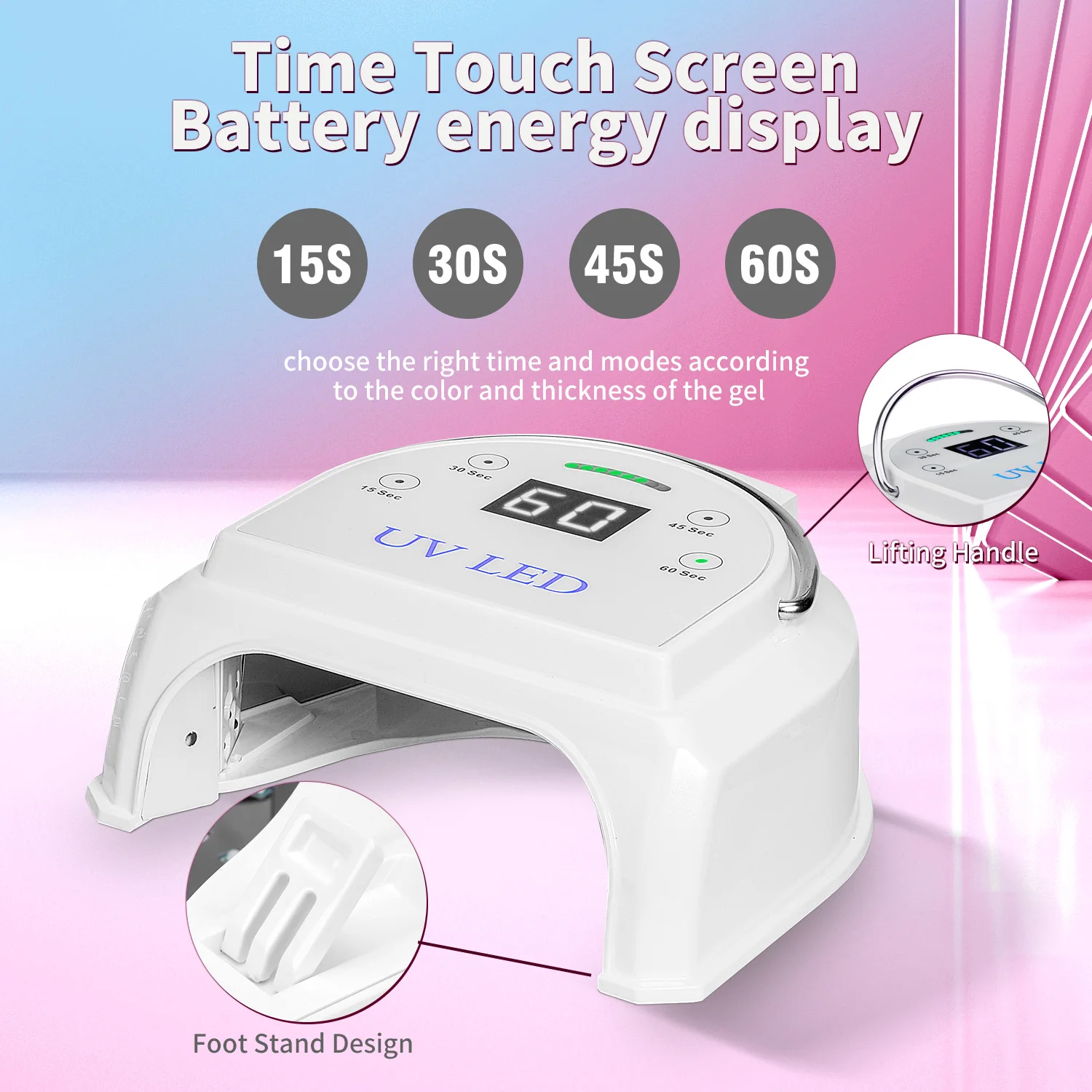 2022 New style nail dryer lamp 84 watts nail polish dryer 108w electric 60 led uv nail dryer lamp manicure for salon or home use