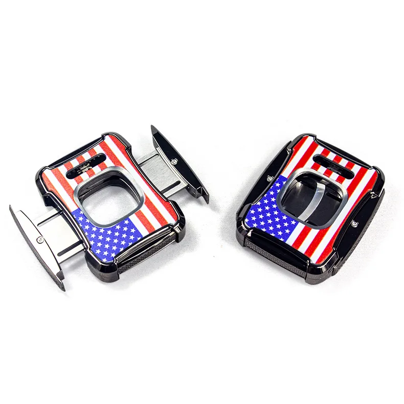 Cigar Scissors Cutter Zinc Alloy Plated Stainless Steel Semi-Automatic Double-Edged Cigar Scissors Cigar knife