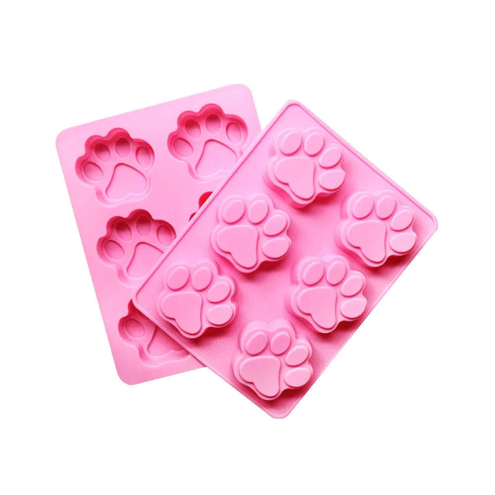 Dog footprint cat paw silicone mould for baking