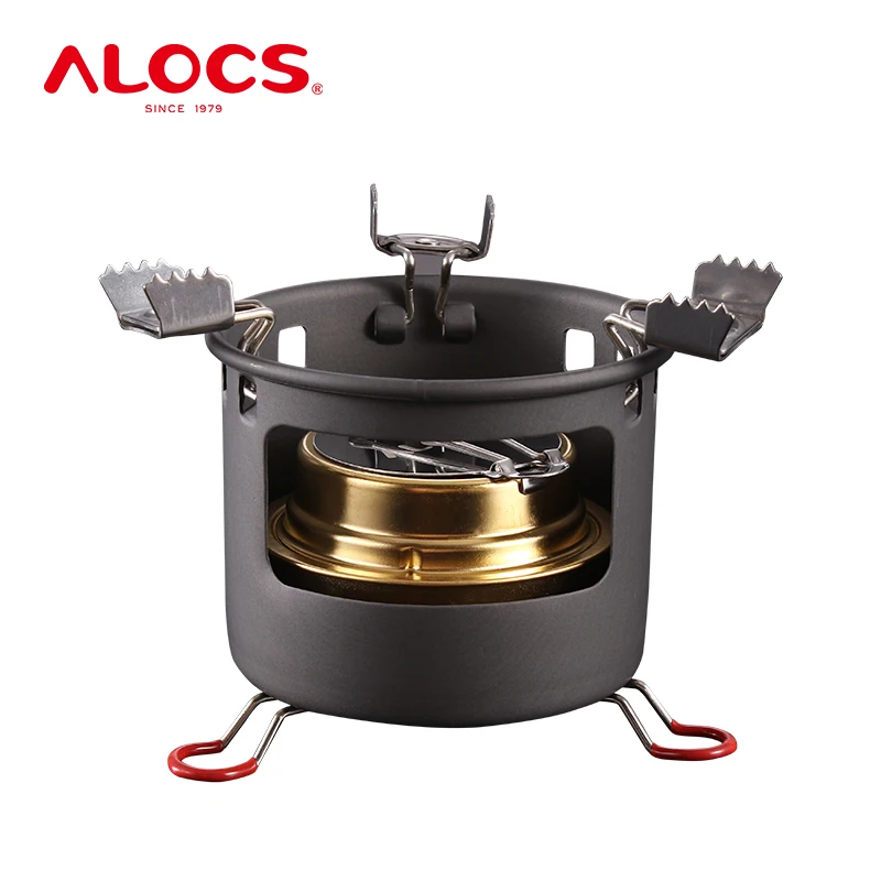 ALOCS CS-B13 спиртовая горелка горячий горшок с подставкой для кемпинга на открытом воздухе Альпинизм пеший Туризм