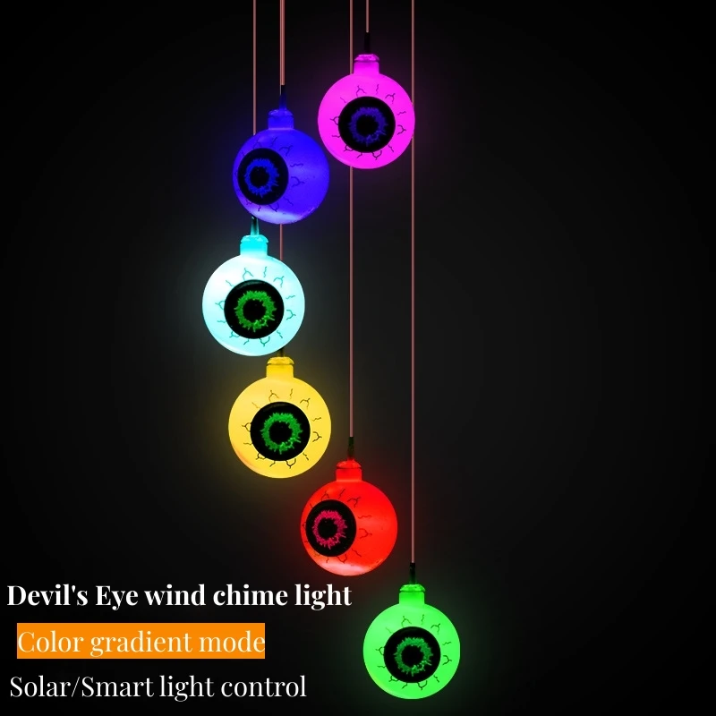 Stock Decoration Halloween 6 LED Solar Power String Lighting Halloween Decorations Outdoor Holiday Pumpkin Bat Skull Lights