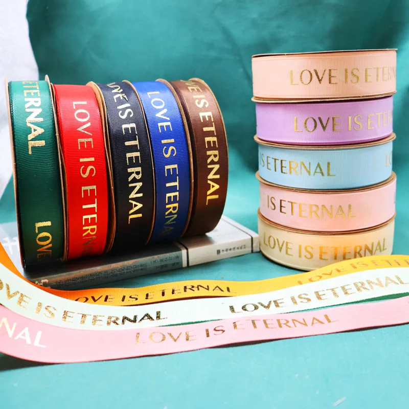 1.5inch 38mm China Supplier Wholesale custom ribbon with logo Polyester printed Satin Ribbon for gift wrapping