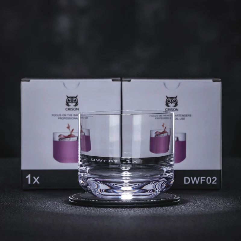 Cocktail glass Creative glass drinking Handle-less cups Thicken the whiskey glass Juice cup