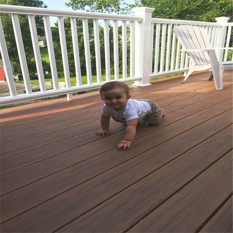 
Plastic wood hollow outdoor easy install fireproof composite decking 