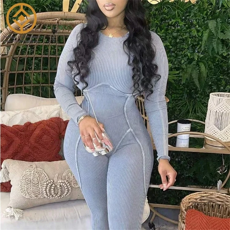 H8151C 2023 winter hot sale women long sleeve jumpsuits