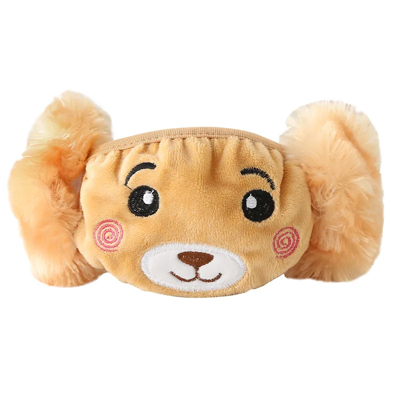Children Cartoon Cute Ear Cover Plush Bear Student Two in One Thermal Cover Wholesale Bear Earmuff