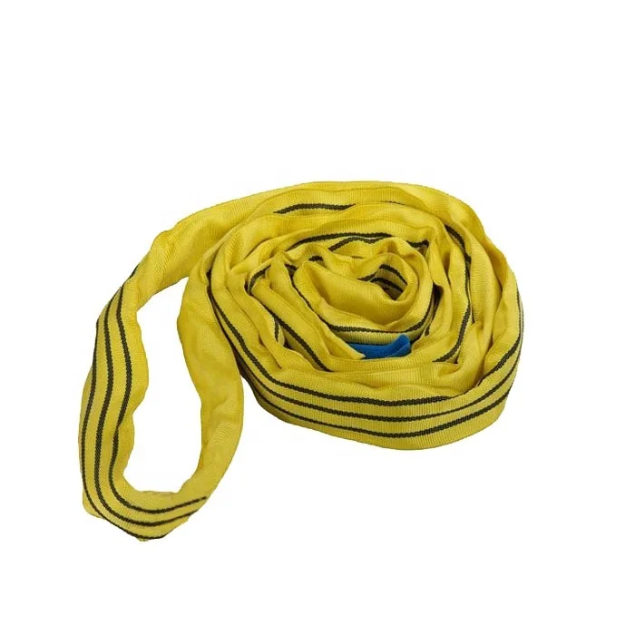 Hot sale tubular yellow color 3T 3M soft polyester endless round lifting sling