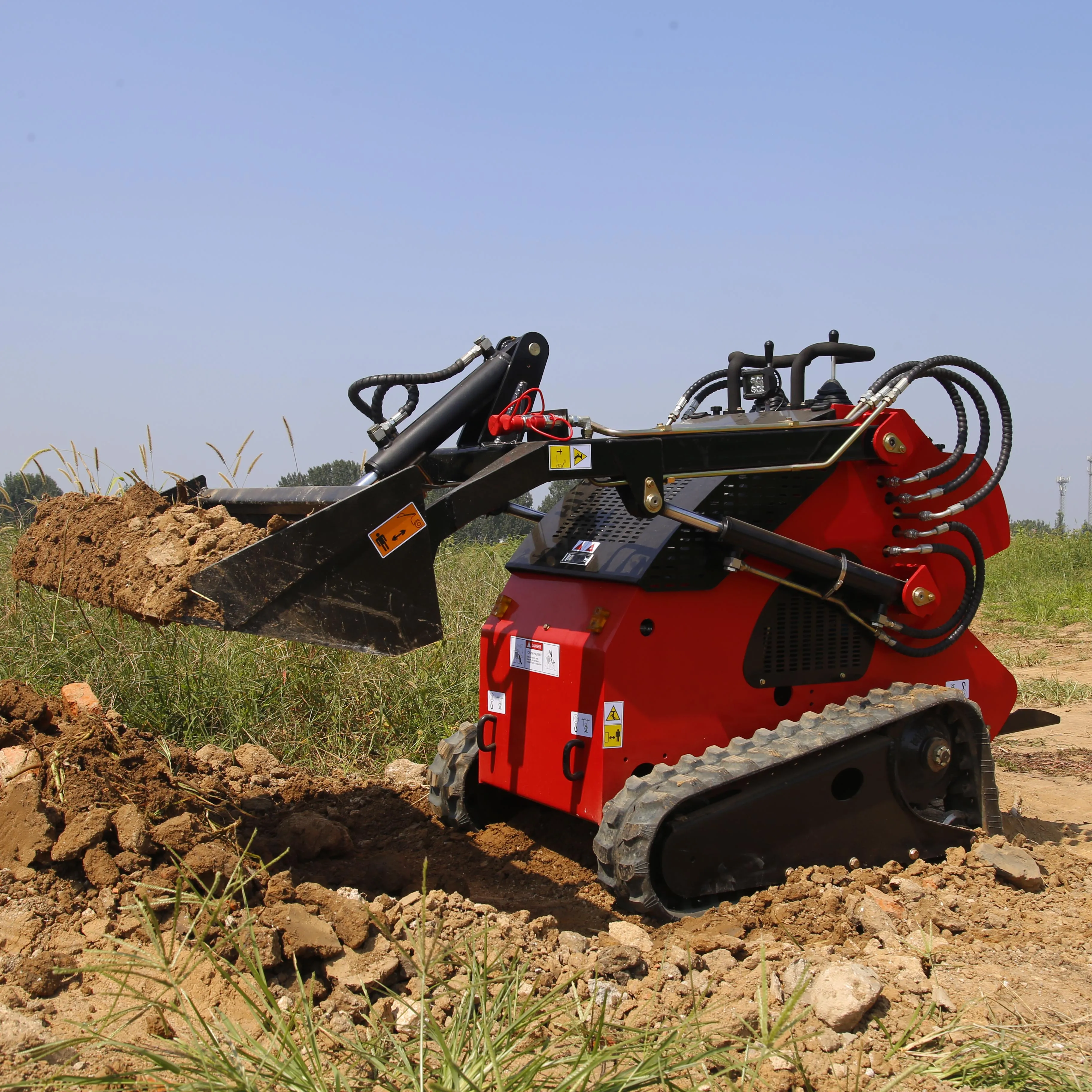Epa CE Mini skid steer solid rubber tires 33x12 small skid steer loader