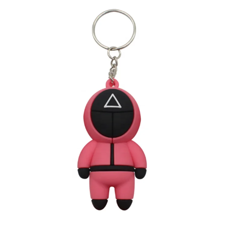 Amazon Squid Game Cute Keychain Bag Pendant Colorful Car Key Chains For Women Trinket Jewelry Gift