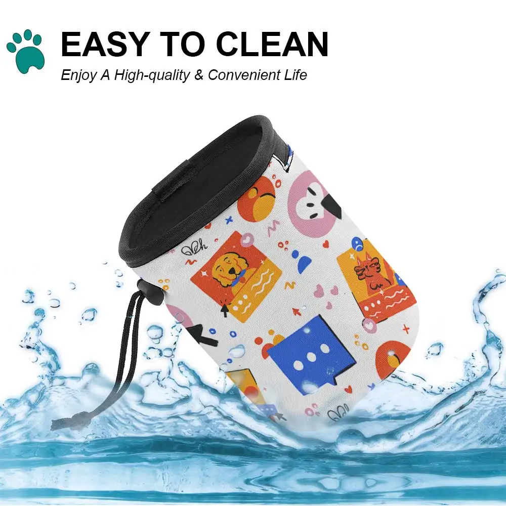 Custom Wholesale Low MOQ Oxford Dog Training Bag Multiple Pockets Easy Carrying Pet Treat Pouch With Garbage Bag Dispenser