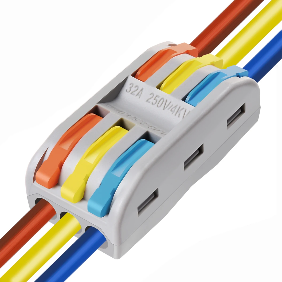 3 in 3 out Led lighting quick safe wire connector 0~400V compact splicing auto connector