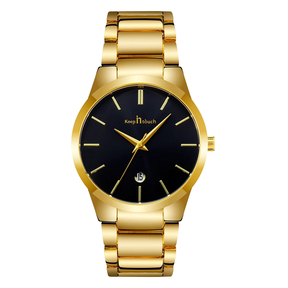 minimalist design luxury mens watches stainless steel gold wrist watch business quartz watch