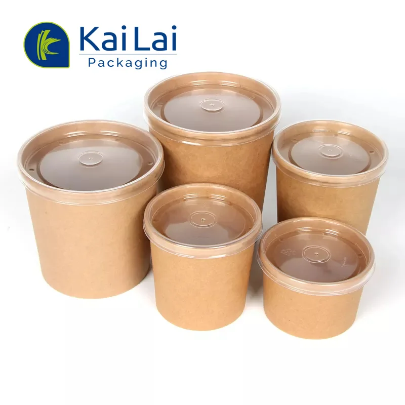 Biodegradable custom logo paper packaging container bamboo fiber paper charcuterie cups