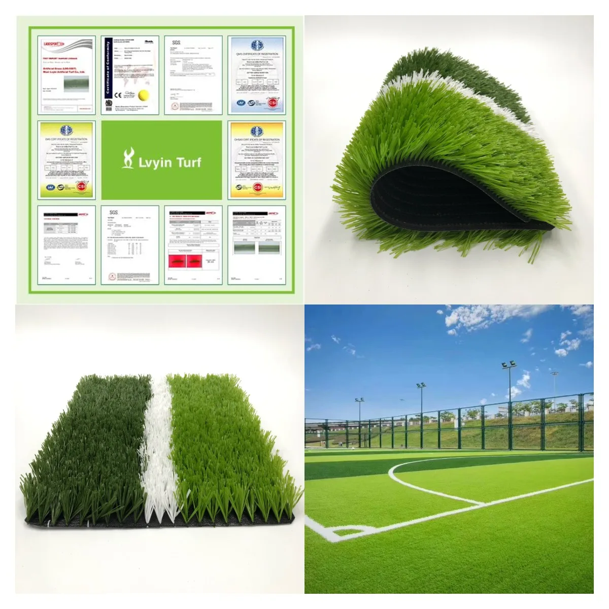 Artificial grass sports flooring football synthetic grass 50mm