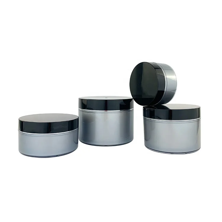 wholesale skin care packaging body cream jar 200ml 300ml body butter containers scrub cosmetic double wall 500ml cream jar