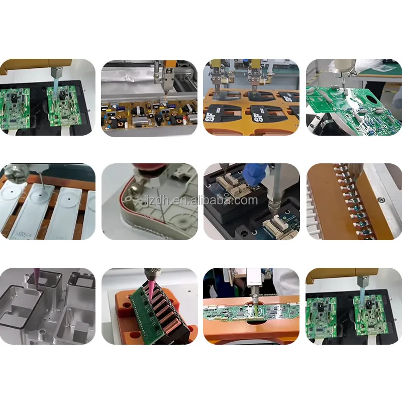 Liujiang twin table 4 axis automatic desktop glue robot machine 30cc/50cc/70ml dispensing unit