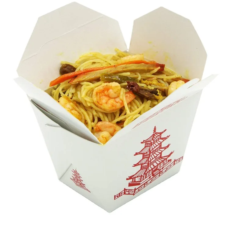 14oz 16oz 26oz 32oz Customer Logo Chinese Noodle Box , Doner Box ,Kebab Box